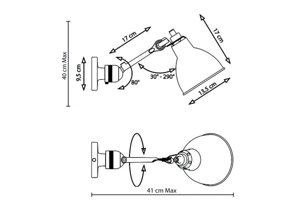 304 Vägglampa Med Knapp