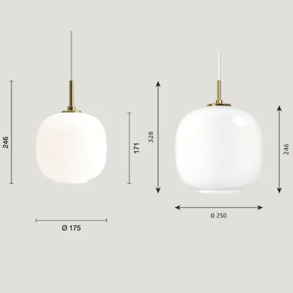 VL45 Radiohus Pendel Taklampa Amber