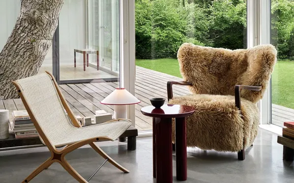 Wulff Lounge Chair Fåtölj Sheepskin Honey